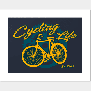 Cycling Life Est. 1945 vintage design Posters and Art
